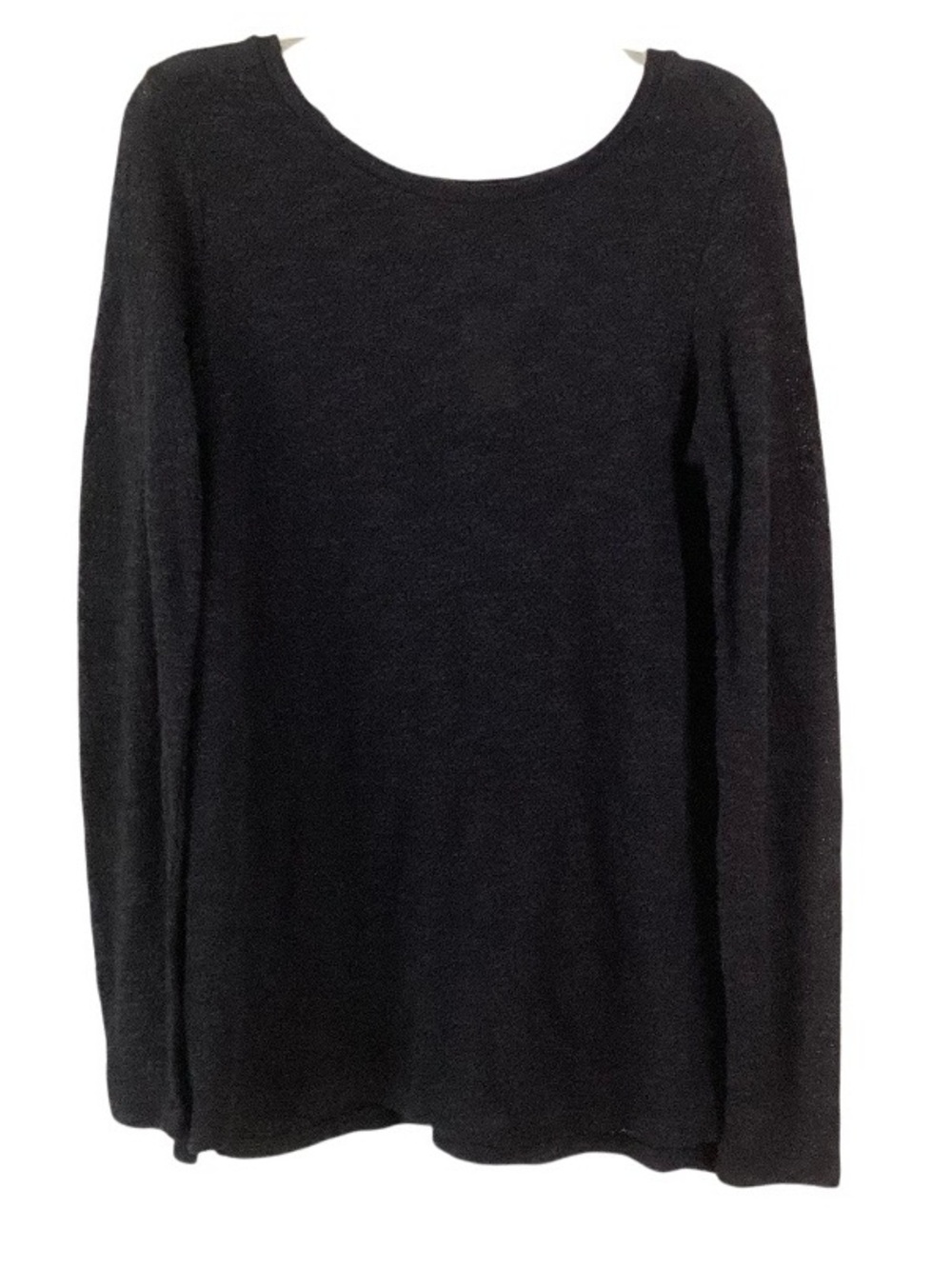 American Eagle Black Long-Sleeve Scoop Lightweight Lace Sweater Medium New